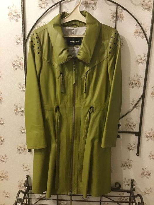 Стильный кожаный плащ Турция