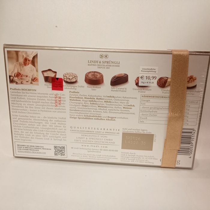 Bombonierka praliny Lindt