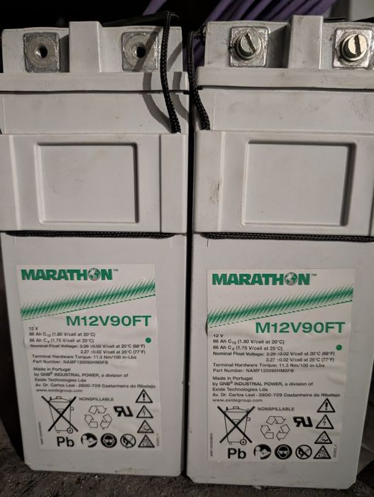2 sztuki 2022 rok Marathon Akumulator M12V90Ah AGM
