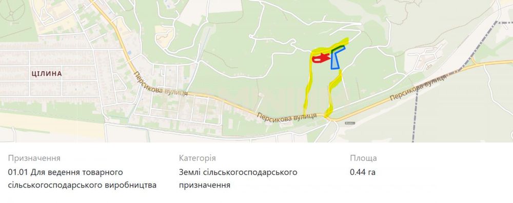Продаж земельної ділянки 80 сот., м. Виноградів