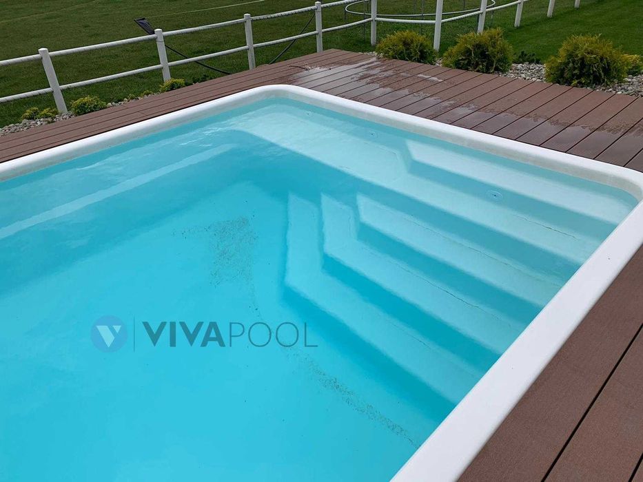 Basen ogrodowy z osprzętem premium i zadaszeniem VERONA 7,50x3,70x1,55