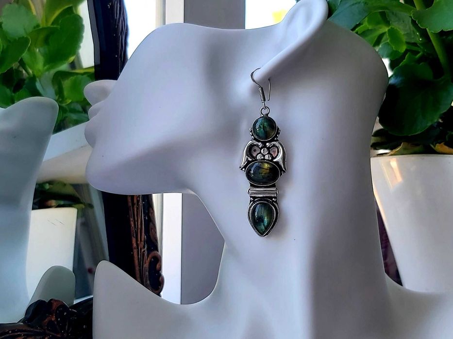 Kolczyki _Labradoryt_Indie_handmade_