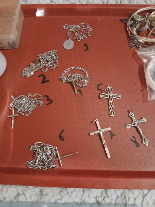 Fios e outros artigos em Prata de lei