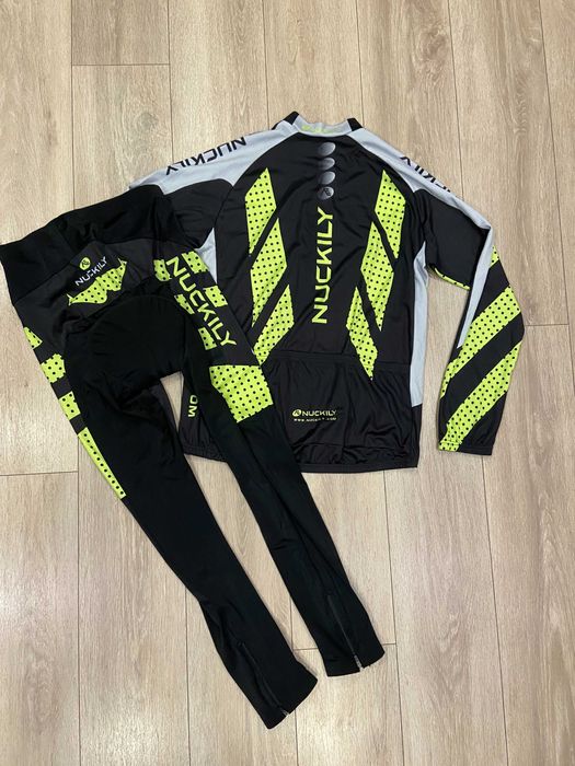|XL-L| Велокостюм Велокофта Джерси + Велоштаны Nuckily Cycling Set