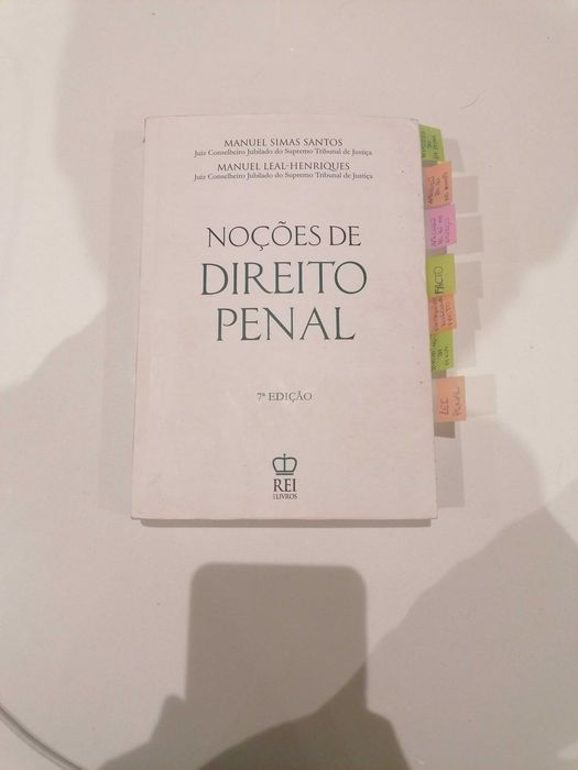 Noções de direito penal- Manuel simas santos
