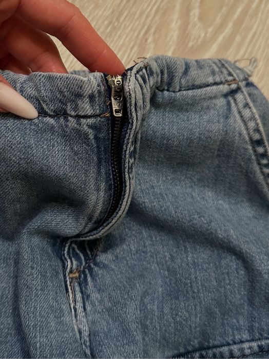 ‼️ джинси карго Zara 128 7 8 бермуди з карманами накладними