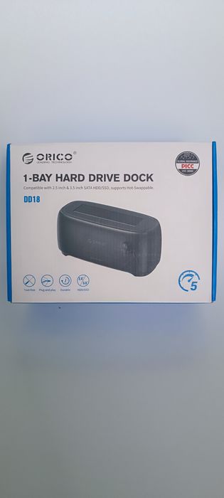 Док-станція для HDD/SSD 2.5" та 3.5" ORICO DD18 USB 3.0 / Type-C (Нова)