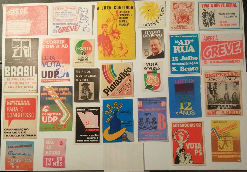 Autocolantes políticos década de 90