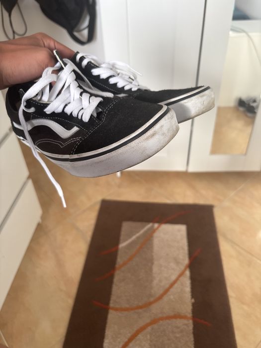 Ténis Vans Old Skool preto puro branco