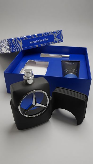 "Cofret Mercedes-Benz Man - Perfume 100ml + Gel Duche + Mini Spray - Novo Intacto"