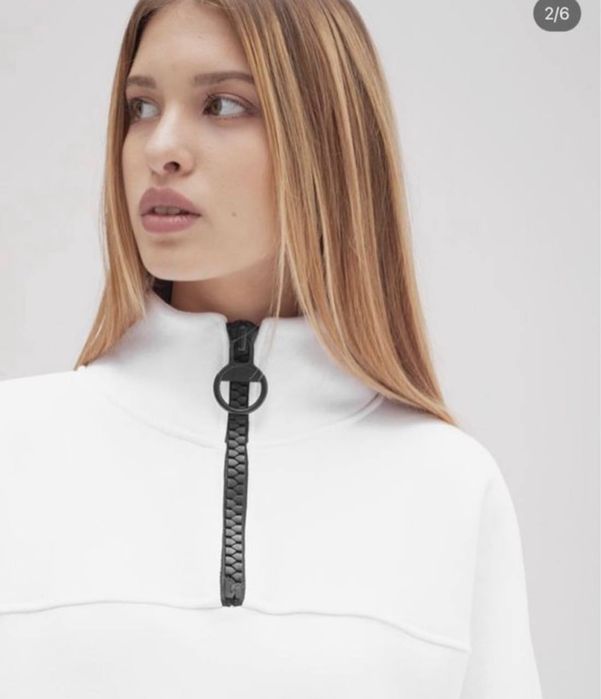 Худи на флисе белый