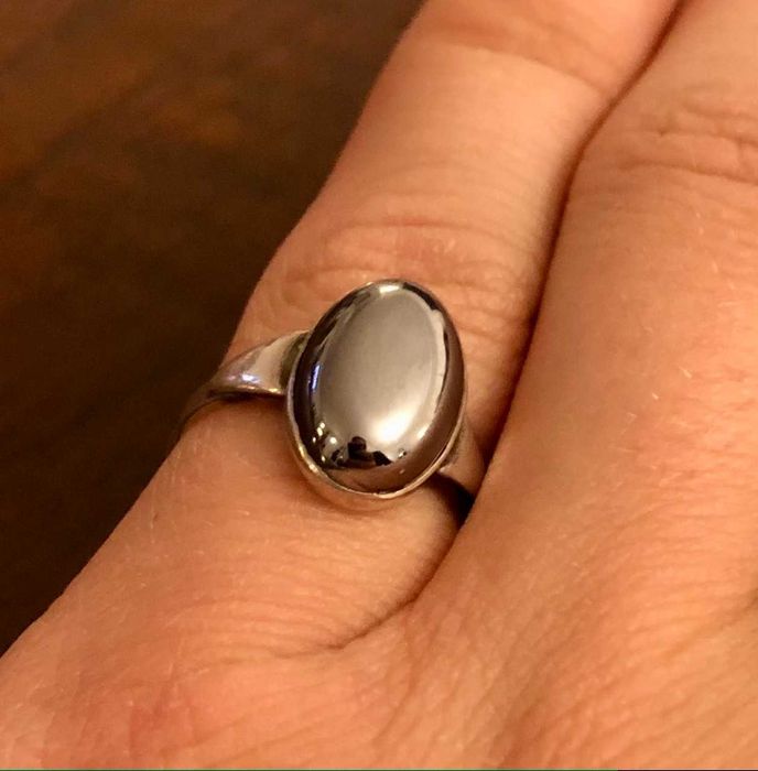 Srebrny Pierścionek Srebro Hematyt