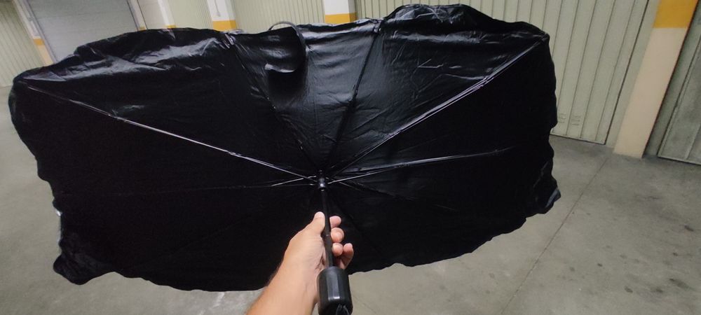 Parasol parabrisa carro estilo guarda chuva