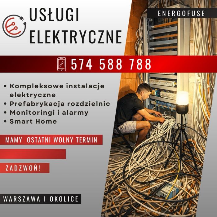 Elektryk instalacje elektryczne smart home monitoring alarm automatyka budynkowa
