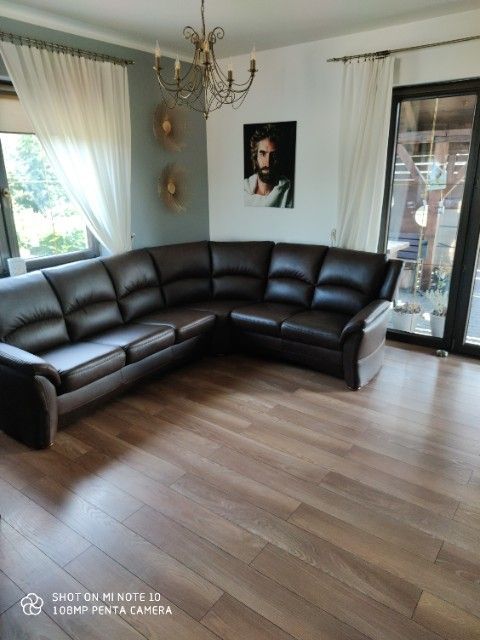 Narożnik kanapa sofa narożna HELSINKI naturalna prawdziwa skóra