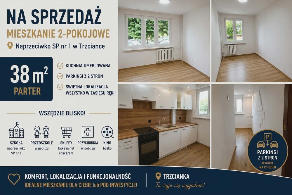 Mieszkanie 2-pokojowe, parter!
