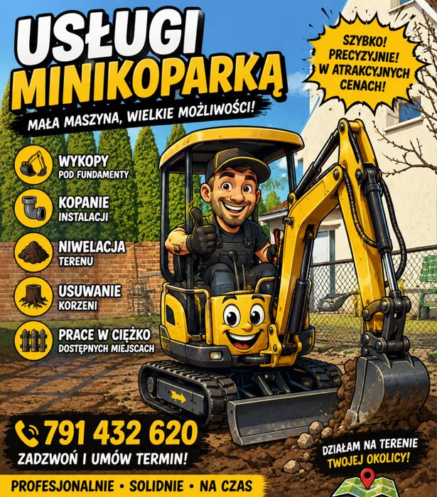 Uslugi minikoparka