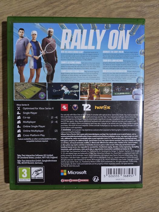 Topspin 2k25 xbox one/ xbox one x
