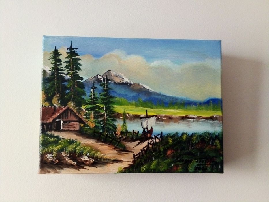 Quadro 4 estações, pintado à mão