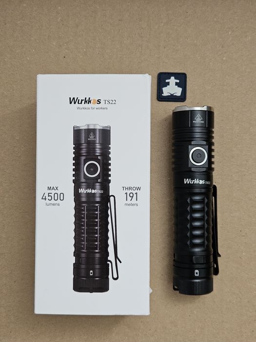 Latarka Wurkkos TS22 Black – NOWA, akumulator 21700 w zestawie