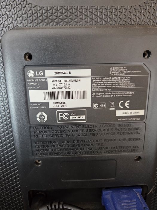 Monitor LG 19.5 cala