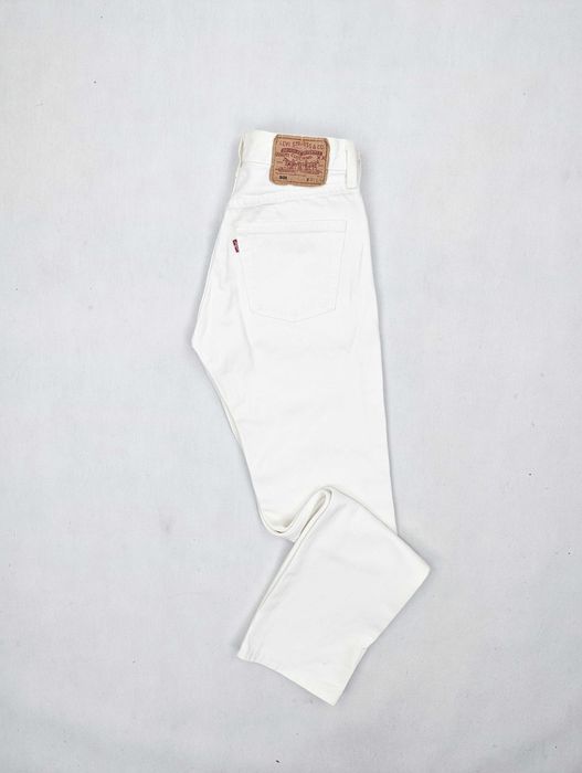 Levi's 501 białe spodnie jeansowe jeansy 27/34 S