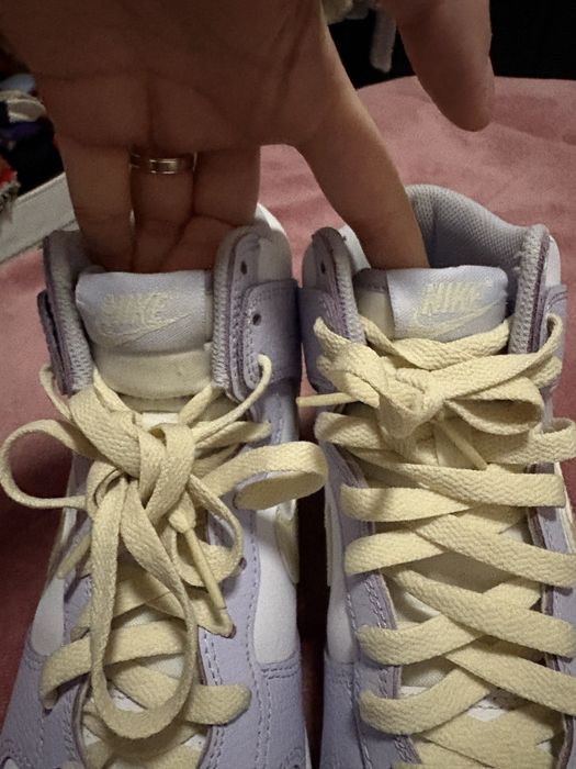 Ténis Nike Dunk High "Oxygen Purple" e Spray Crep Protect