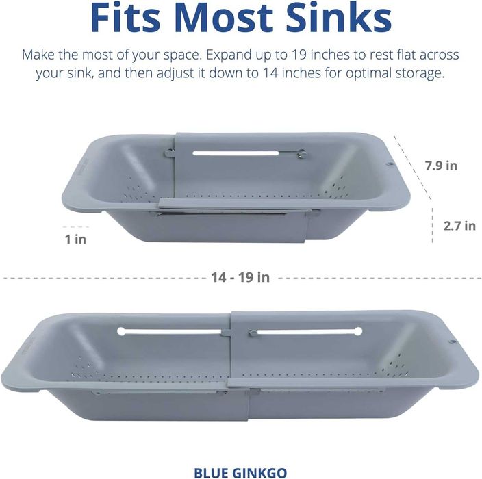 Nowy durszlak/ cedzak/ suszarka/ kosz/ sitko/ szary/BLUE GINKGO !5468!
