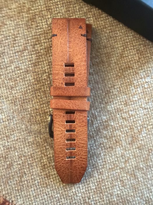 Garmin Pasek skórzany orzechowy