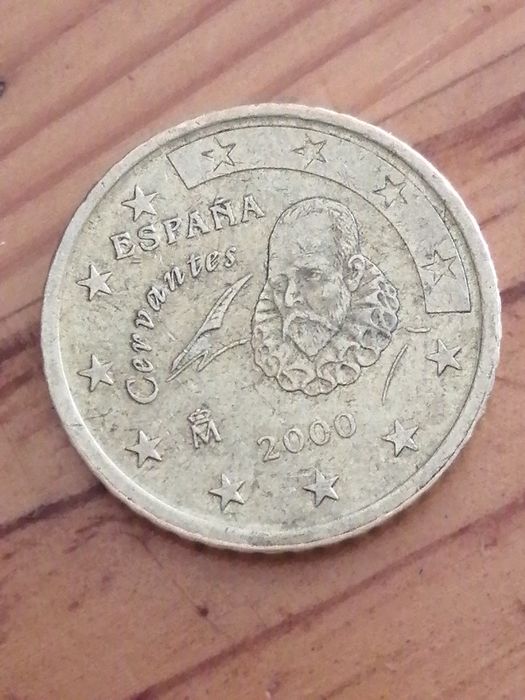 Moeda 50 cts espanhola rara