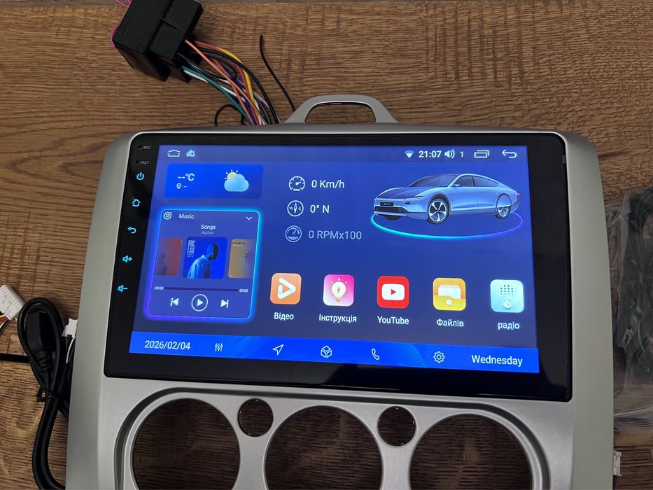 Магнітола камера 14 Android   Ford Focus 2001-2011 рік Carplay Андроїд