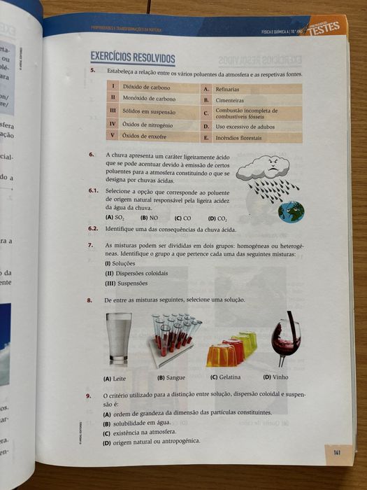Preparing Physics and Chemistry A Tests for 10th Grade64575376499074123