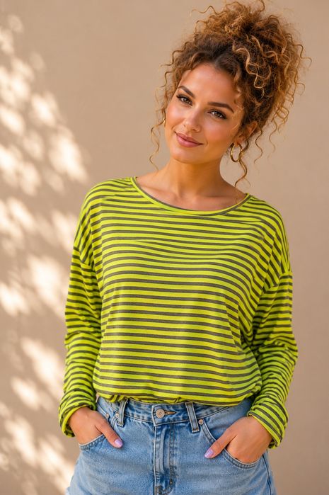 Bluzka neonowa oversize limonka