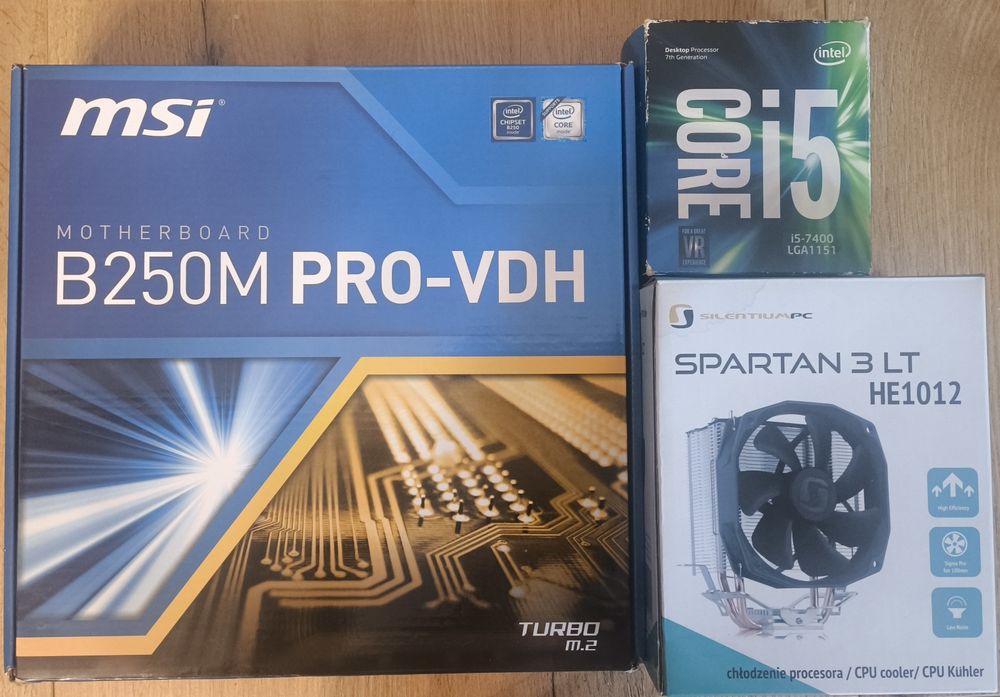 Intel i5 7400 / b250m pro / spartan 3 lt