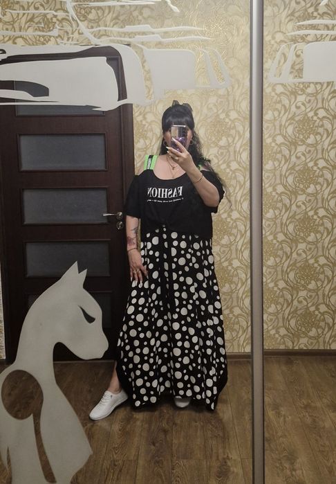 Летнее платье сарафан горох