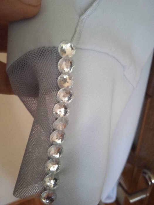 Elegancka sukienka L 40 błękitna mama panny młodej matka chrzestna