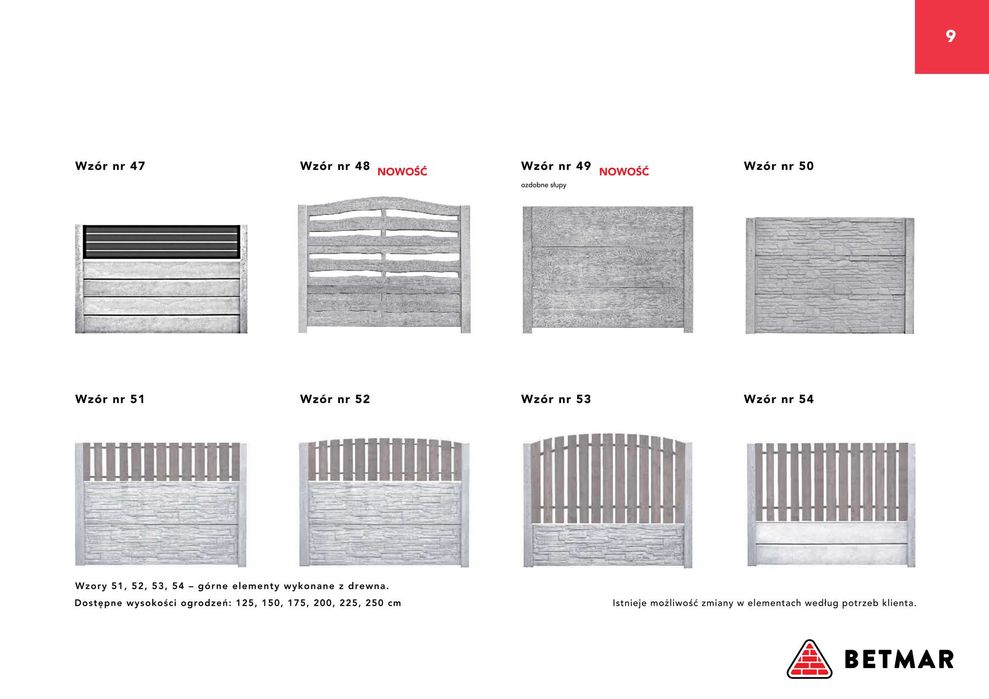 Ogrodzenie betonowe, ogrodzenia betonowe, płot betonowy H 150-250