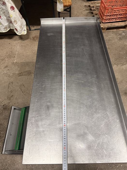 Bancada inox, gaveta café