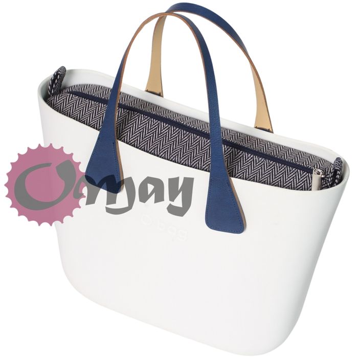 Granatowy organizer do OBAG MINI jodełka granat 2 kieszenie wkład OMAY