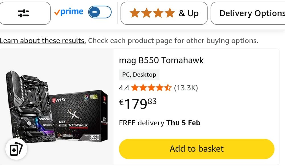 Motherboard MSI Mag B550 Tomahawk