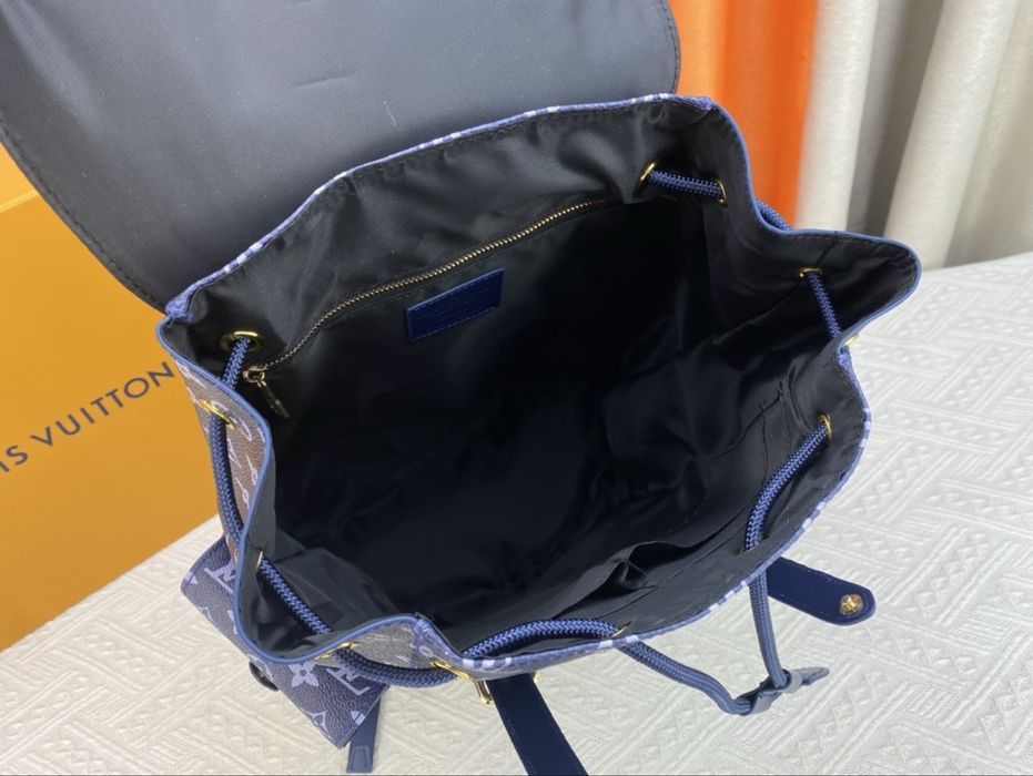 Louis Vuitton Christopher рюкзак мужской синий портфель оригинал