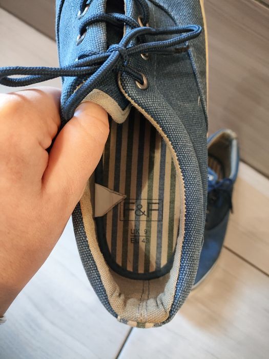 Tenisówki trampki męskie F&F granatowe sznurowane