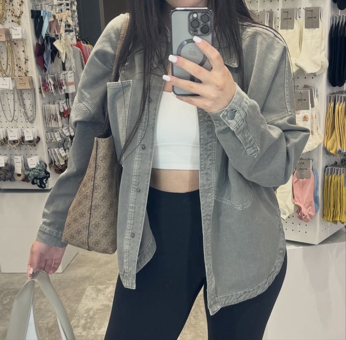 Джинсова куртка Zara XL