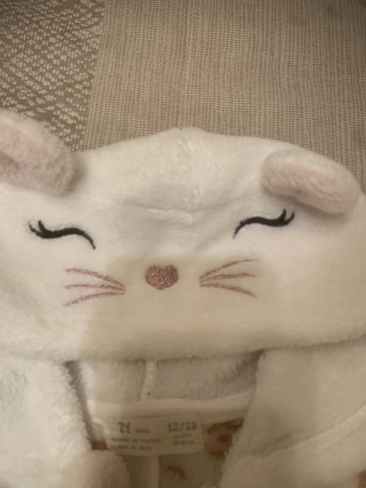 Pijama polar zippy macacão gatinho