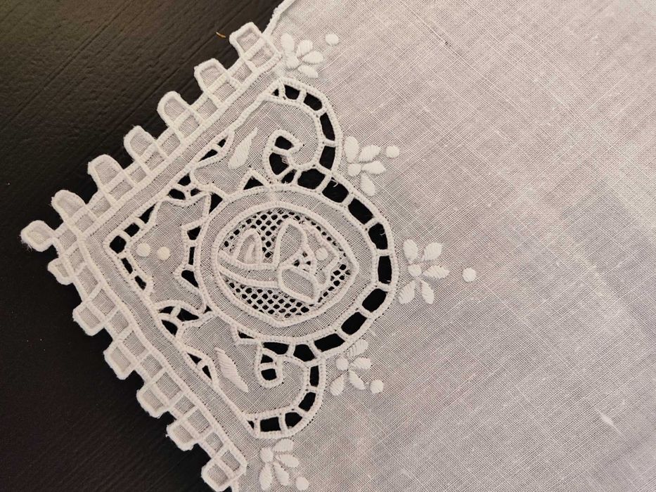 Toalha de linho antiga 2,20m x 1,60m