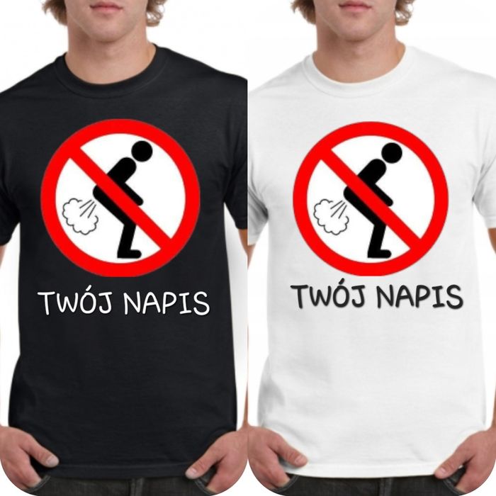 Koszulka z śmieszną grafiką ZAKAZ
