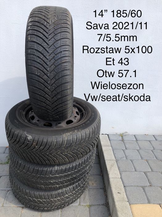 Opony wielosezon zimowe 14” 185/60 165/70 175/65 185/65