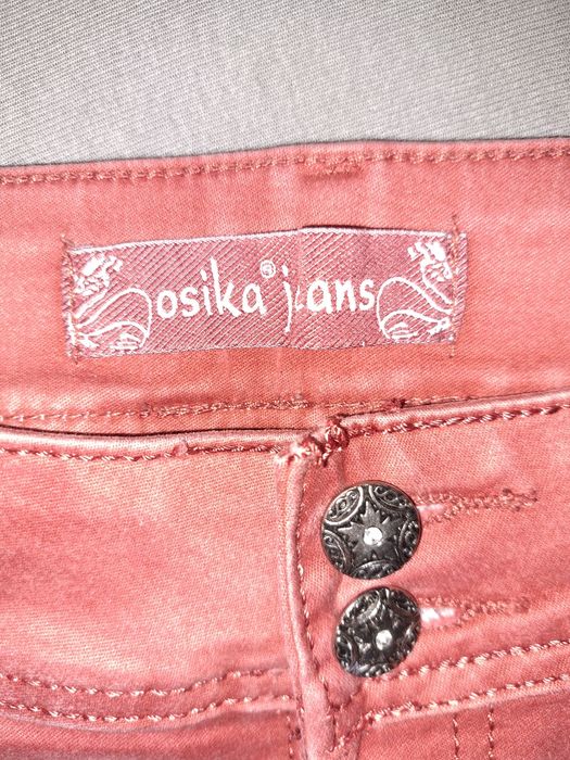 Spodnie  jeansy ceglaste