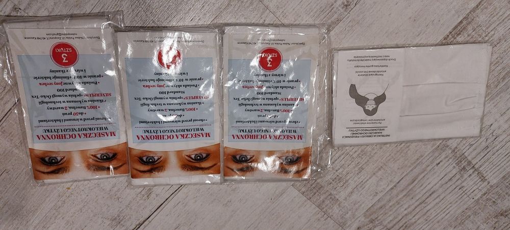 Maseczki ochronne wielorazowe paczki po 3szt