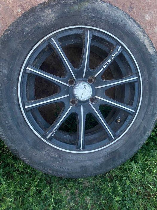 продам титани GTR SPORT з ризиною у зборі 100/4 R15 195/65
